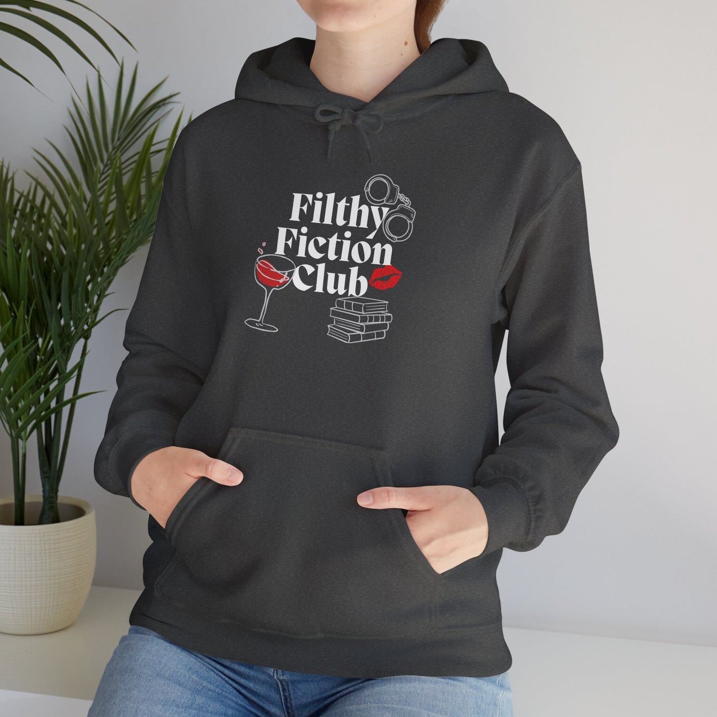 Filthy Fiction Club Hoodie – Smut Lover Bookish Aesthetic Unisex Sweatshirt