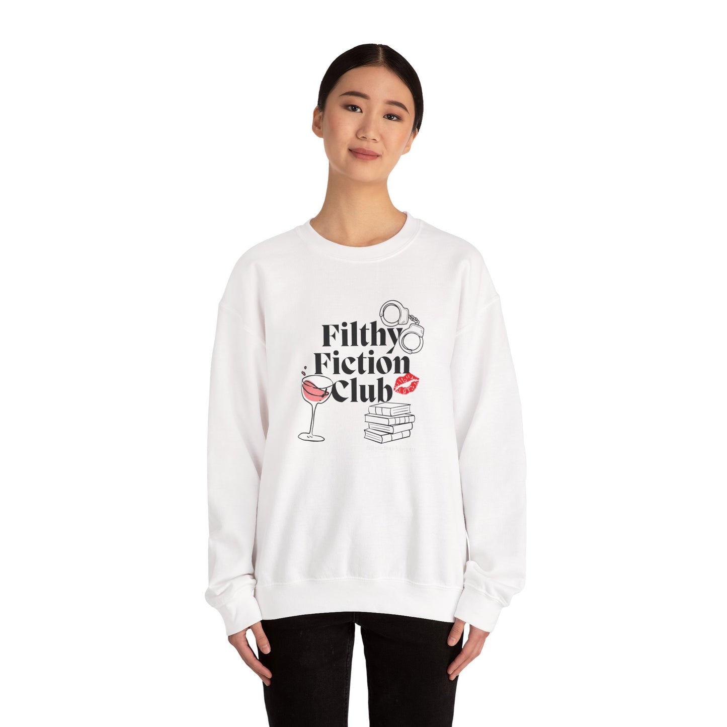 Filthy Fiction Club Sweatshirt – Bookish Smut Lover Pullover | Cozy Dark Romance Book Club Crewneck