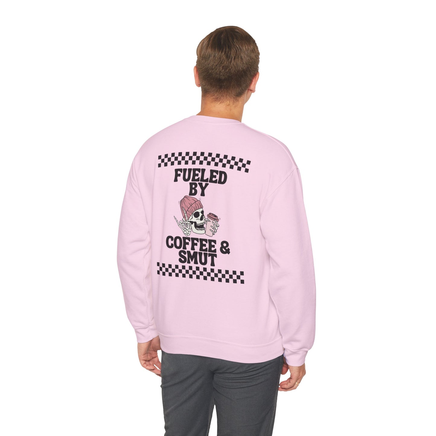 Fueled by Coffee and Smut Crewneck Sweatshirt – Spicy Book Lover Aesthetic