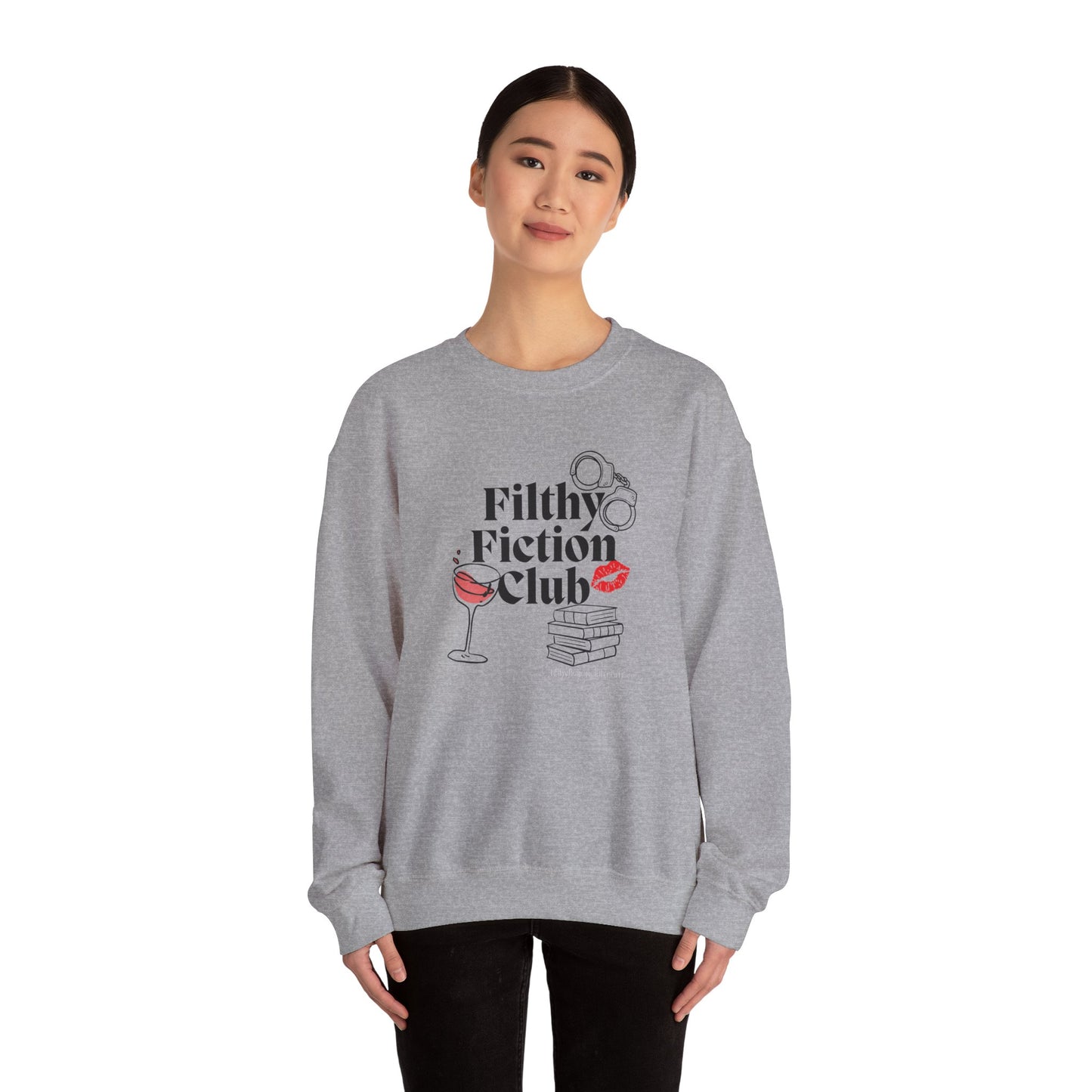 Filthy Fiction Club Sweatshirt – Bookish Smut Lover Pullover | Cozy Dark Romance Book Club Crewneck
