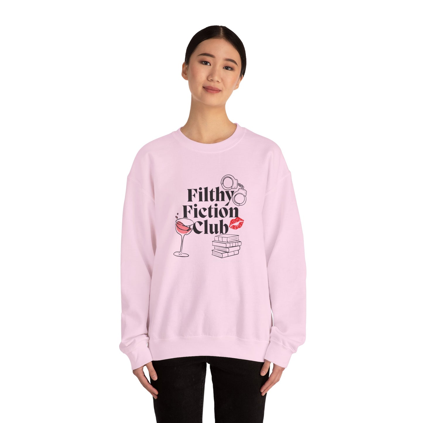 Filthy Fiction Club Sweatshirt – Bookish Smut Lover Pullover | Cozy Dark Romance Book Club Crewneck
