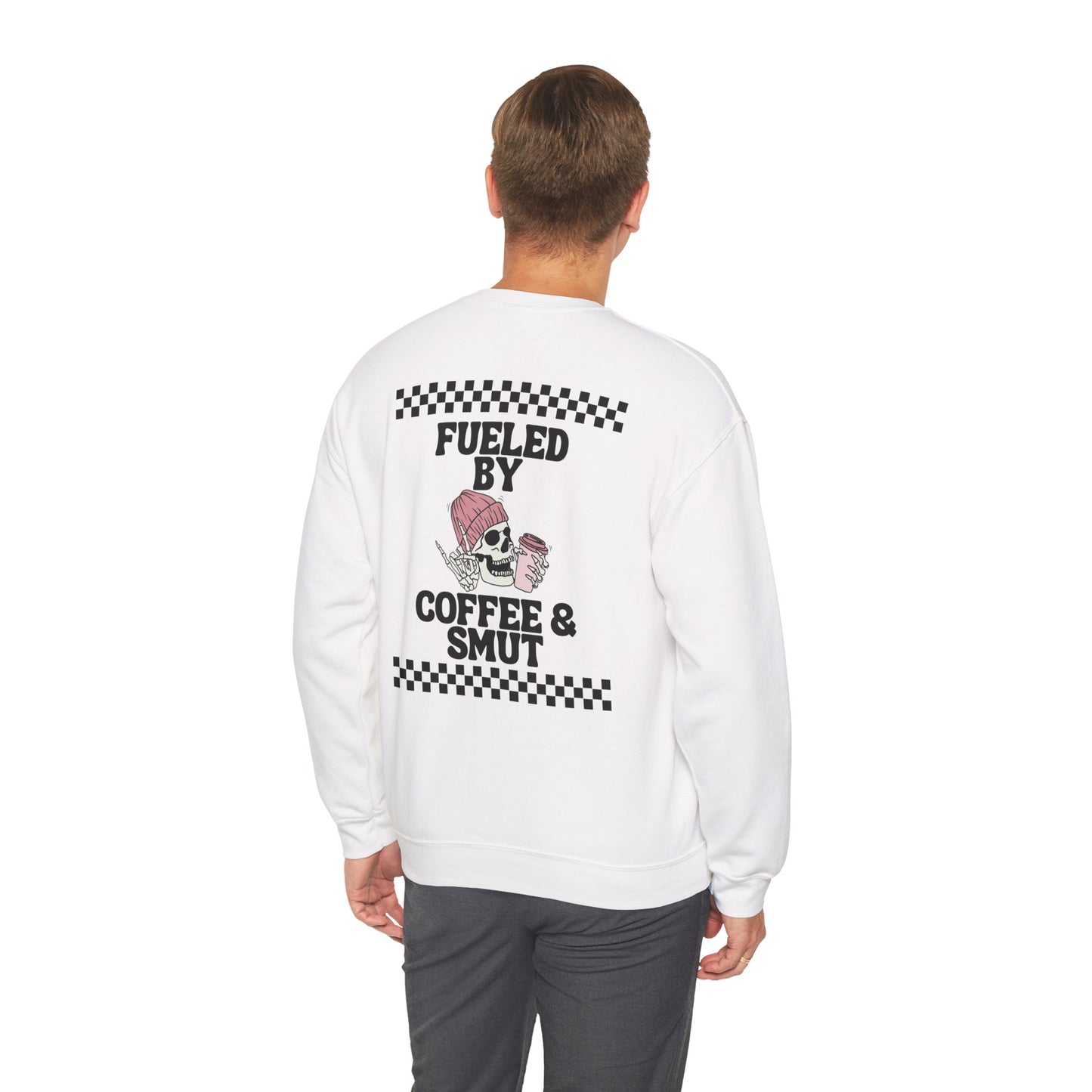 Fueled by Coffee and Smut Crewneck Sweatshirt – Spicy Book Lover Aesthetic