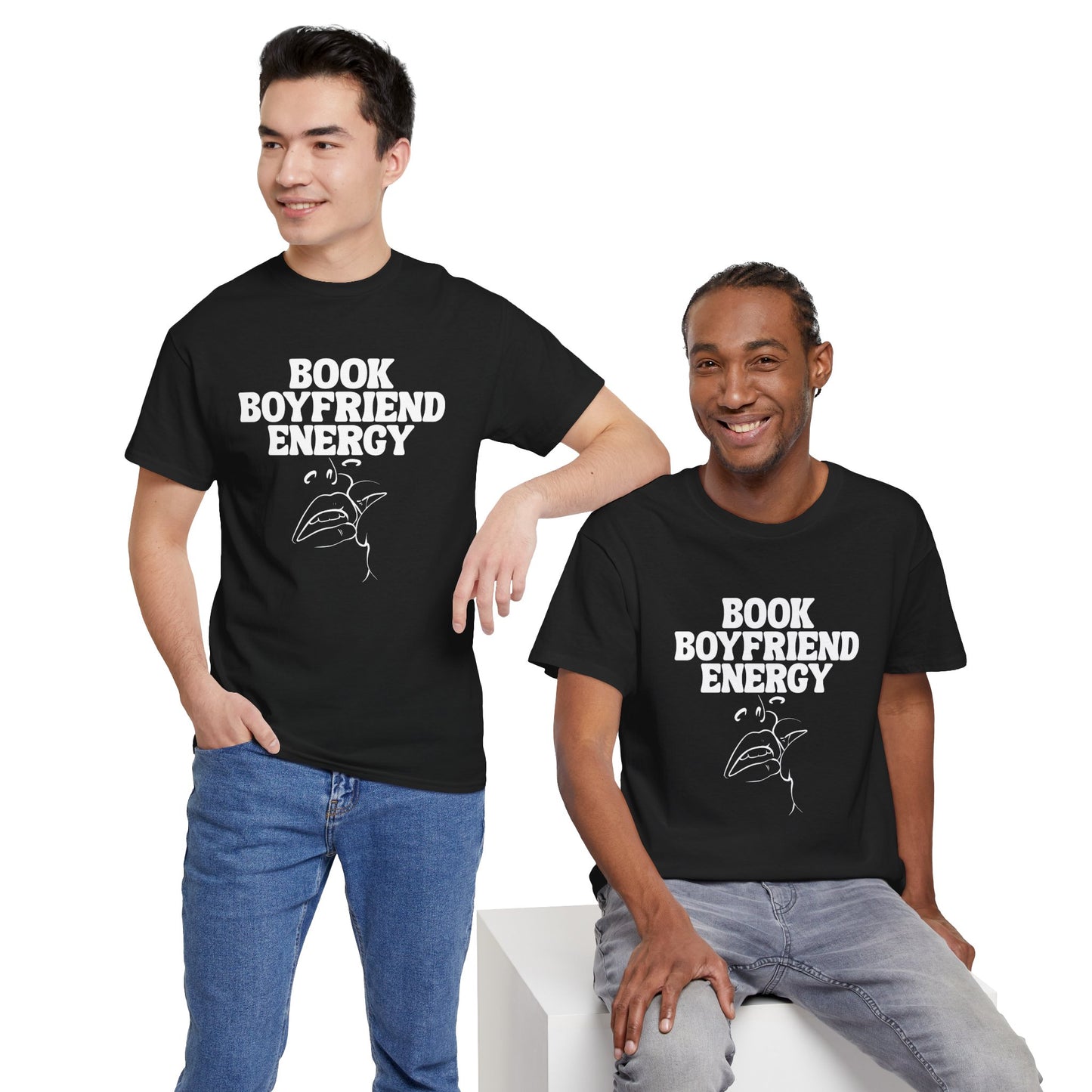 Book Boyfriend Energy Tee – Spicy BookTok T-Shirt for Romance Readers