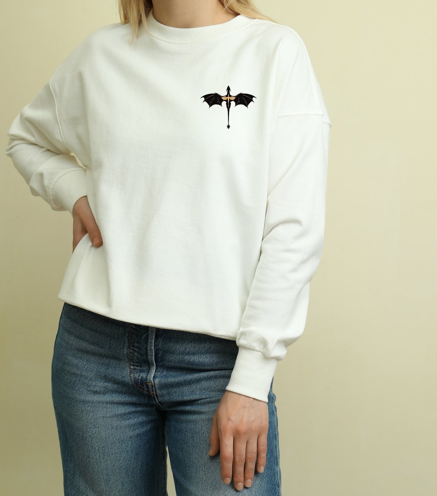 Night Court Smut Slayer Crewneck – Valkyrie Dragon Fantasy Sweatshirt for Booktok Babes