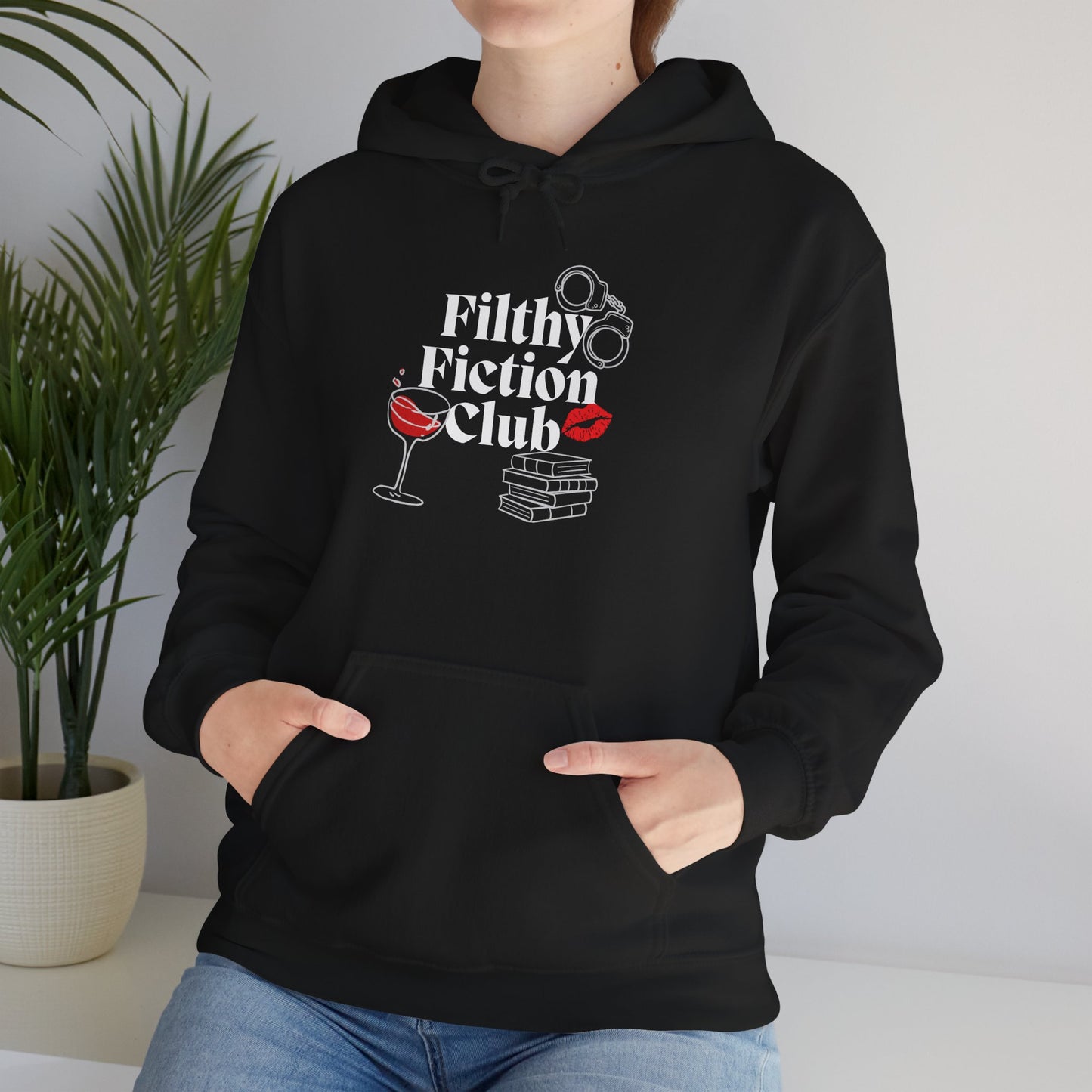 Filthy Fiction Club Hoodie – Smut Lover Bookish Aesthetic Unisex Sweatshirt