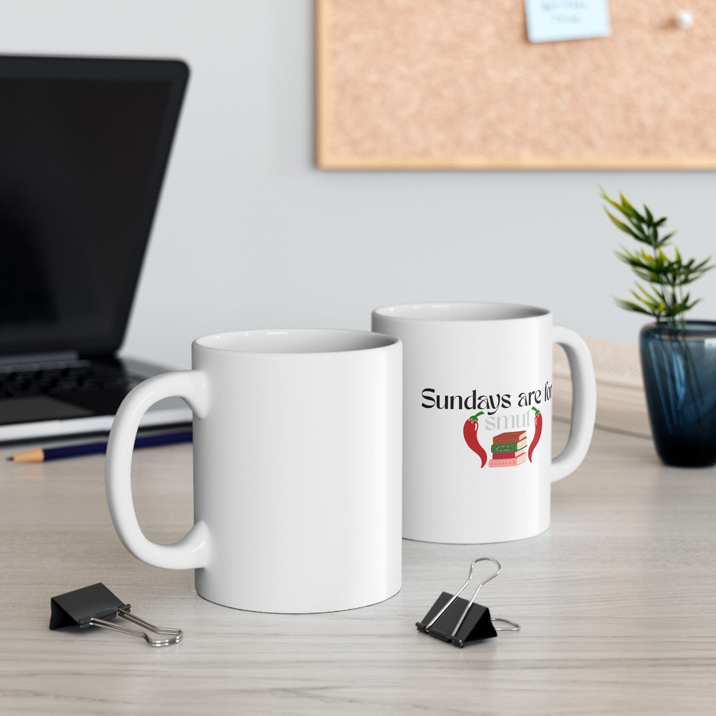 Sundays Are for Smut – Spicy Book Lover Mug with Chill Vibes & Hot Reads (Ceramic Coffee Cup)