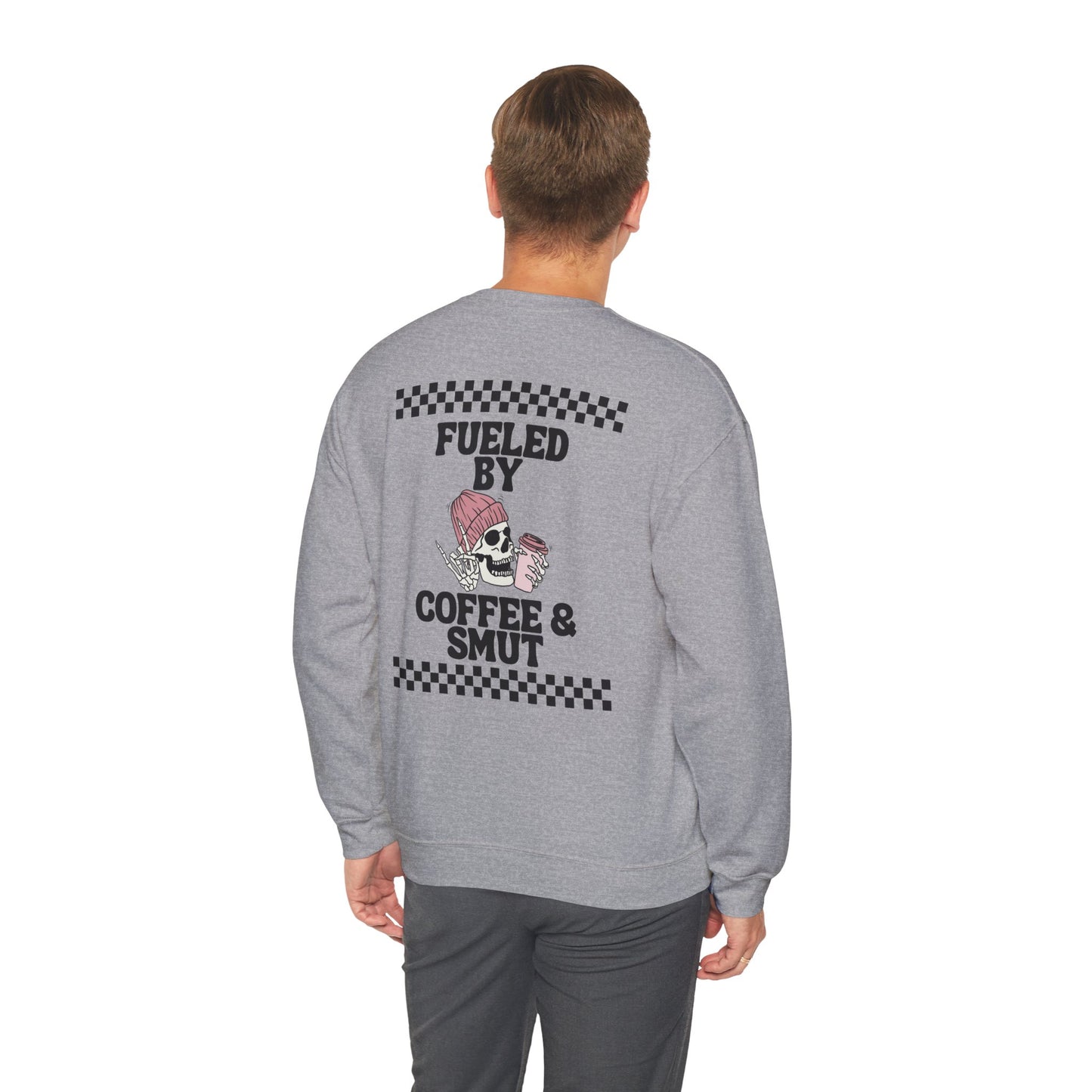 Fueled by Coffee and Smut Crewneck Sweatshirt – Spicy Book Lover Aesthetic