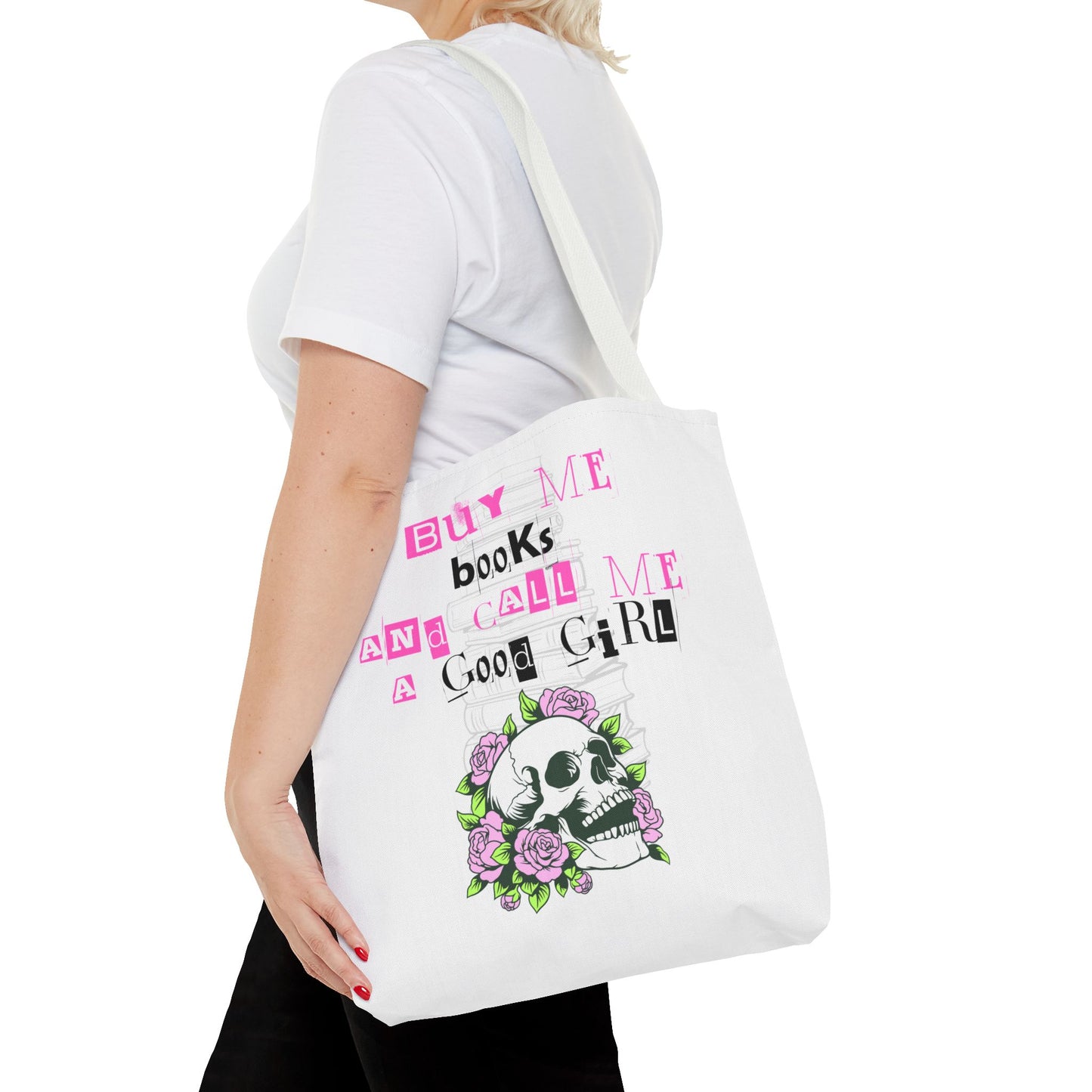 Buy Me Books and Call Me a Good Girl Tote Bag – Dark Romance Aesthetic Bookish Bag