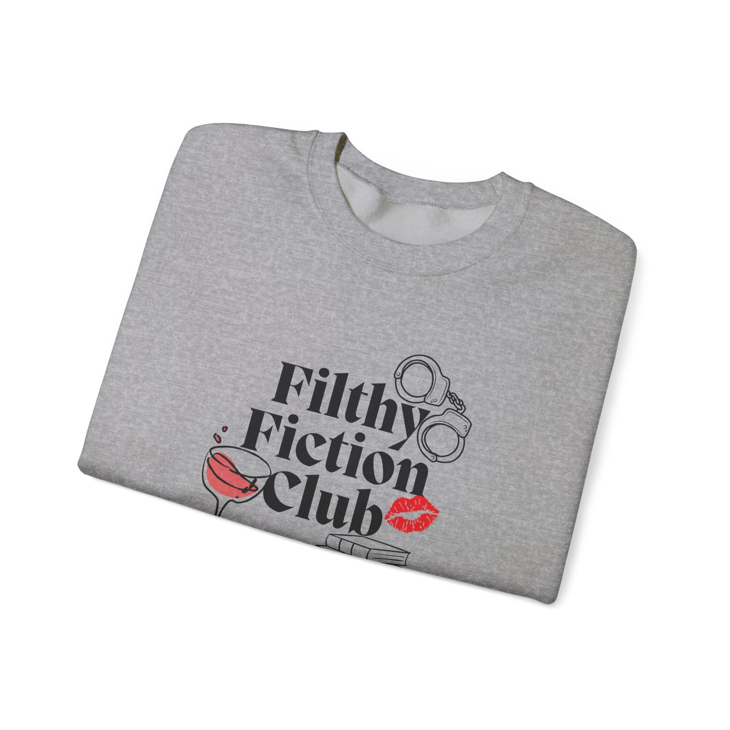 Filthy Fiction Club Sweatshirt – Bookish Smut Lover Pullover | Cozy Dark Romance Book Club Crewneck
