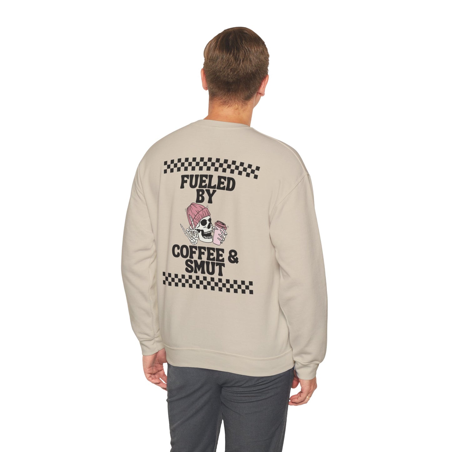 Fueled by Coffee and Smut Crewneck Sweatshirt – Spicy Book Lover Aesthetic