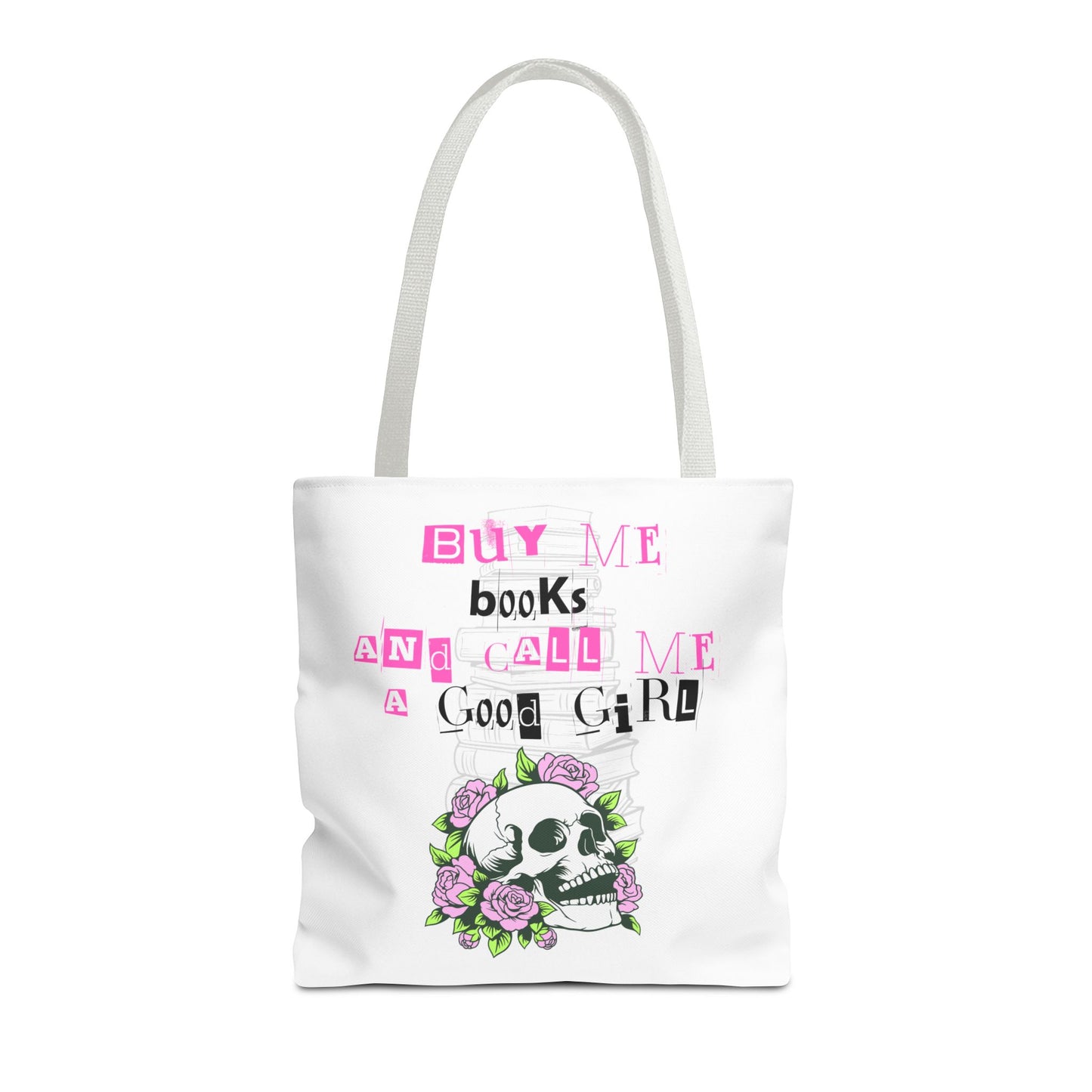 Buy Me Books and Call Me a Good Girl Tote Bag – Dark Romance Aesthetic Bookish Bag