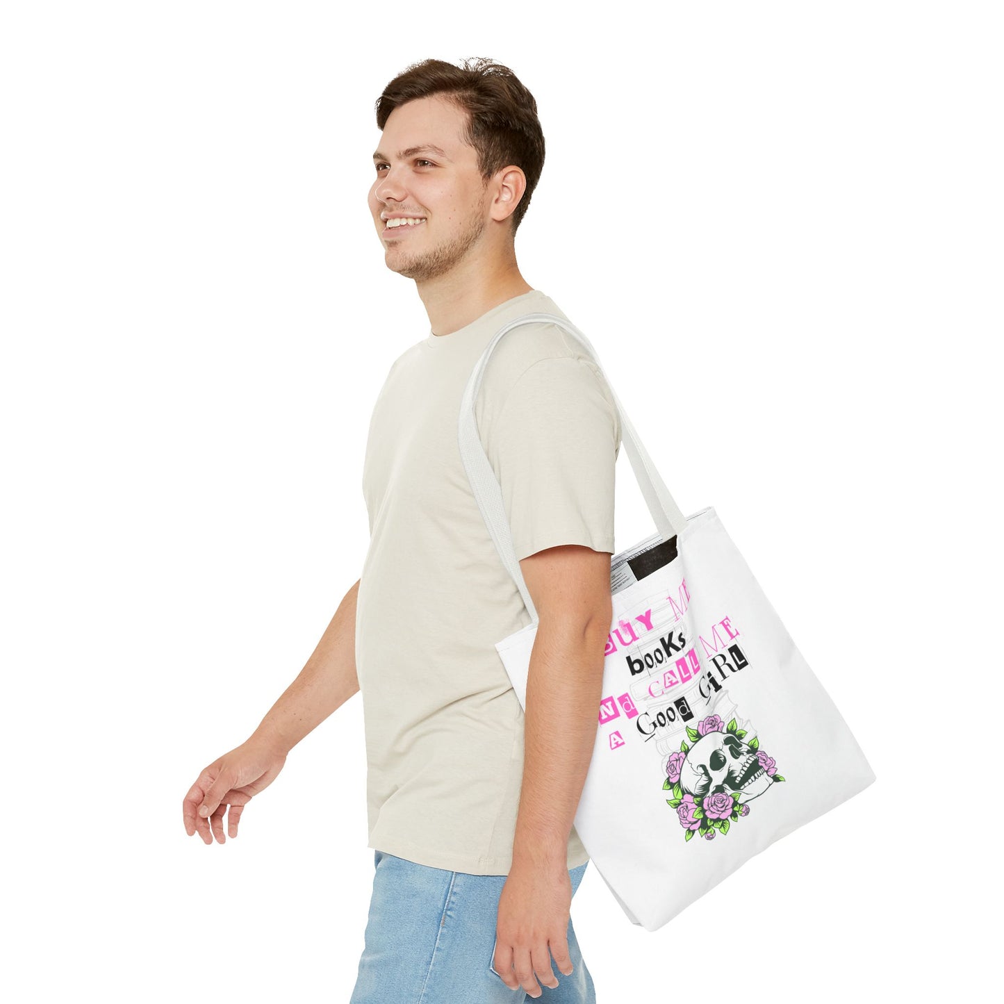Buy Me Books and Call Me a Good Girl Tote Bag – Dark Romance Aesthetic Bookish Bag