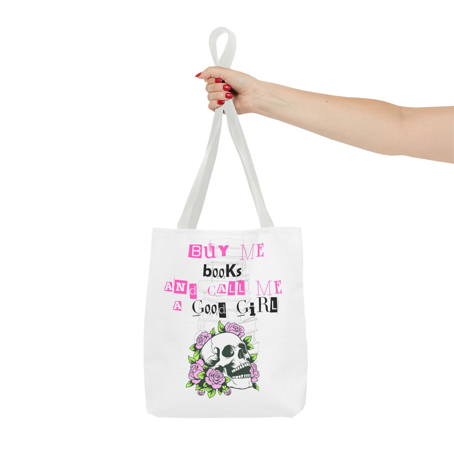 Buy Me Books and Call Me a Good Girl Tote Bag – Dark Romance Aesthetic Bookish Bag