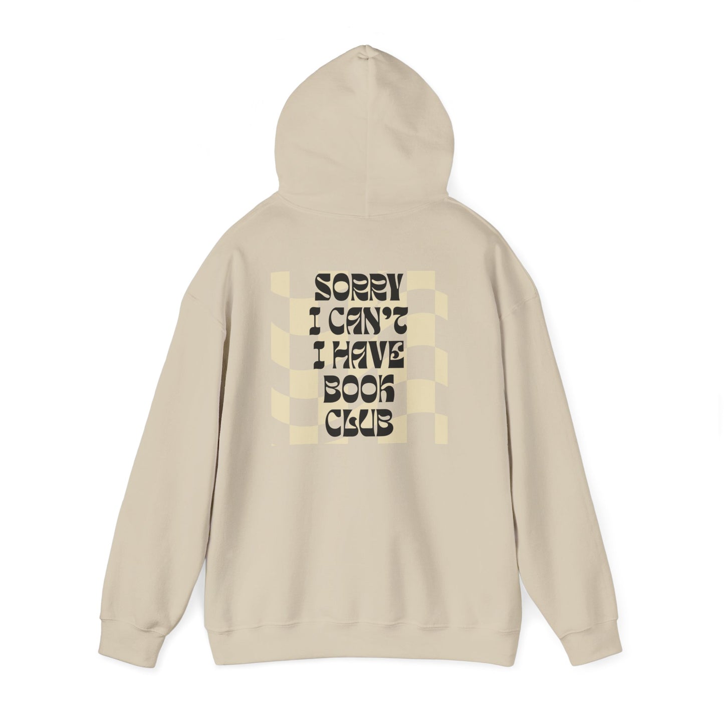 Sorry I Can’t, I Have Book Club Hoodie – Checkered Aesthetic, Bookish Girl Must-Have